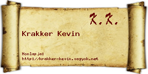 Krakker Kevin névjegykártya